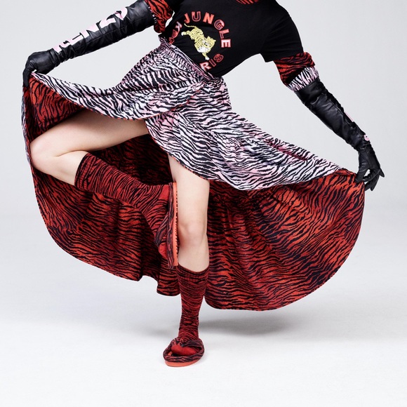 H&M x Kenzo Reversible Silk-Blend Skirt - Picture 5 of 5